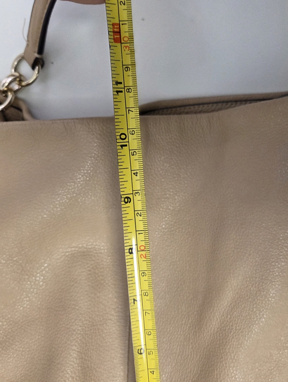 Coach Madison Phoebe Tan Pebbled Leather Shoulder Bag - Picture 16 of 16